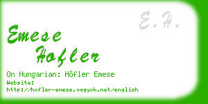 emese hofler business card
